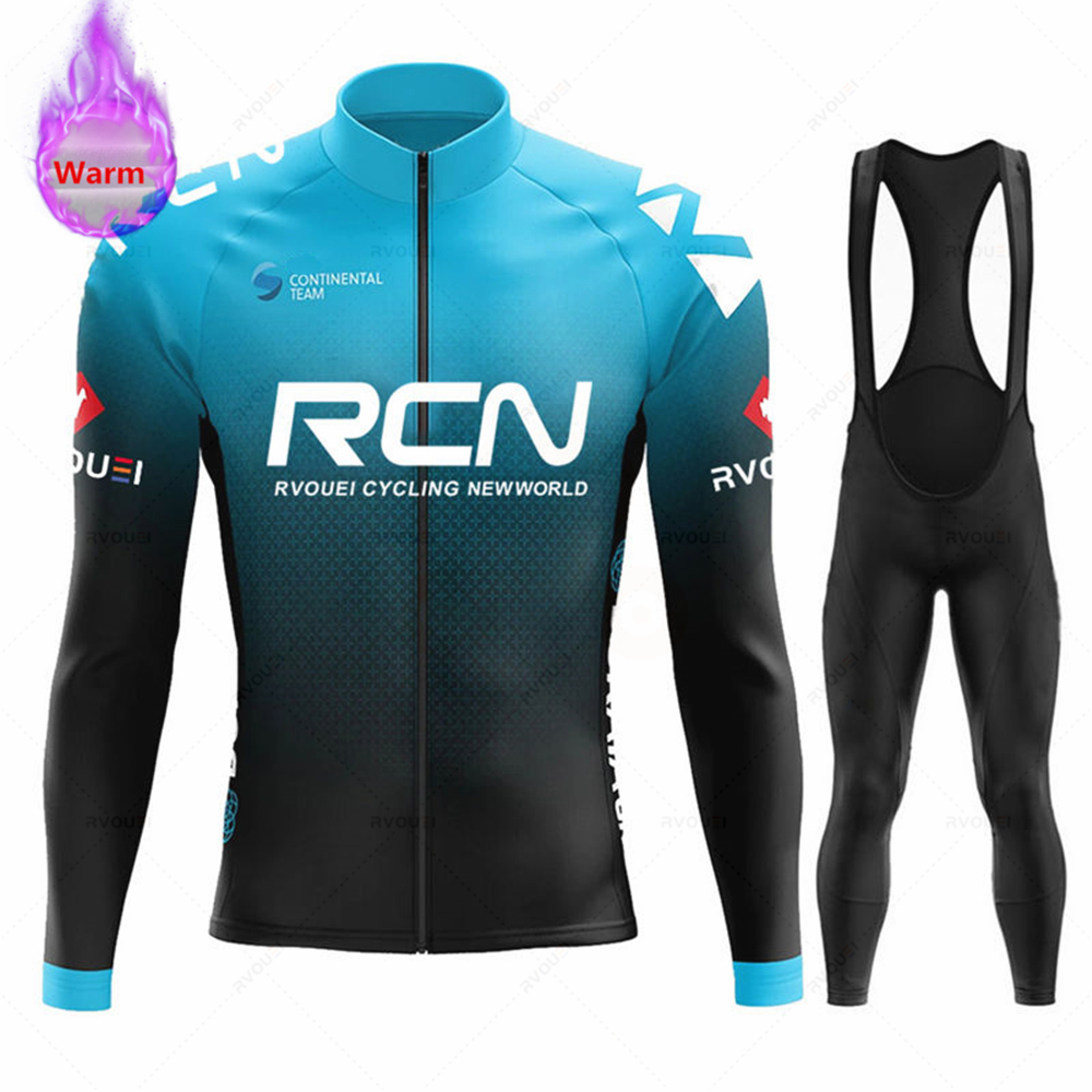 Cycling Gear Winter - Rvouei Team Winter Thermal Fleece Cycling