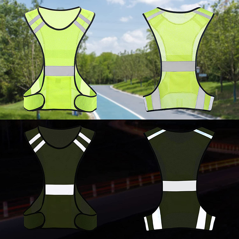 Cycling Gear Vest - Visibility Fluorescent Mesh Reflective Safety Vest,