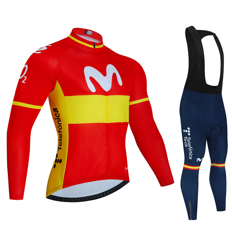 Spain Movistar Autumn Long Sle - Cycling Gear Outfit recension och pris